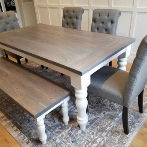 Square Farmhouse Table, Square Farmhouse, Custom Farmhouse Table, Walnut Table Top, Modern Farmhouse Table, Farmhouse Style Table, Table Square, Family Furniture, Walnut Table