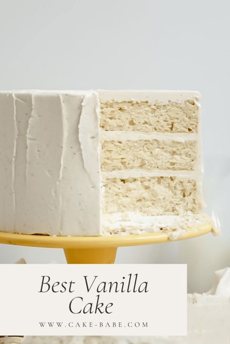 Best Vanilla Cake Vanilla Birthday Cake Ideas, 1 Layer Vanilla Cake Recipe, Best Vanilla Cake, My Very Best Vanilla Cake, Vanilla Bean Cake, Vanilla Bean Birthday Cake, Best Vanilla Layer Cake Recipe, 6 Inch 3 Layer Vanilla Cake Recipe, Basic Vanilla Cake