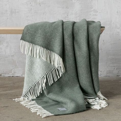 Scandi Throw Blanket, Green Throws, Blanket On Sofa, Bedroom Throw Blanket, Minimalist Palette, Nordic Bed, Woolen Throw, Alpaca Wool Blanket, Romantic Picnic