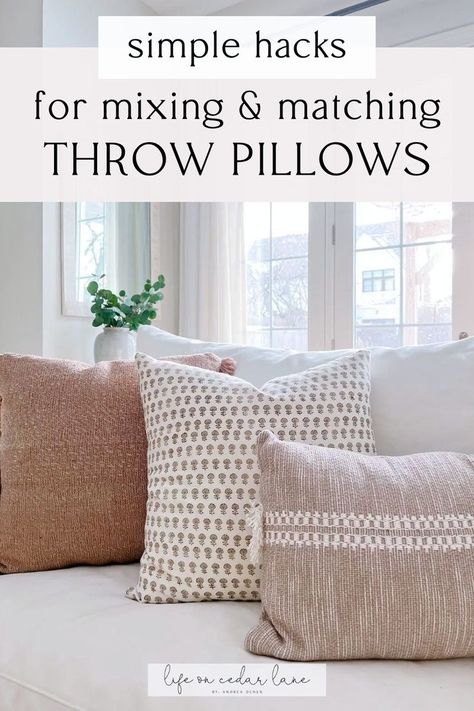 Transform your couch into a cozy oasis with our curated selection of throw pillow combinations. From neutral hues to stunning grey couch color schemes, find the perfect accents for your living room. White Couch Pillows, Mix And Match Throw Pillows, Life On Cedar Lane, Trendy Sofa, Light Gray Couch, Neutral Couch, Pillow Combinations, Throw Pillow Combinations, Beige Couch