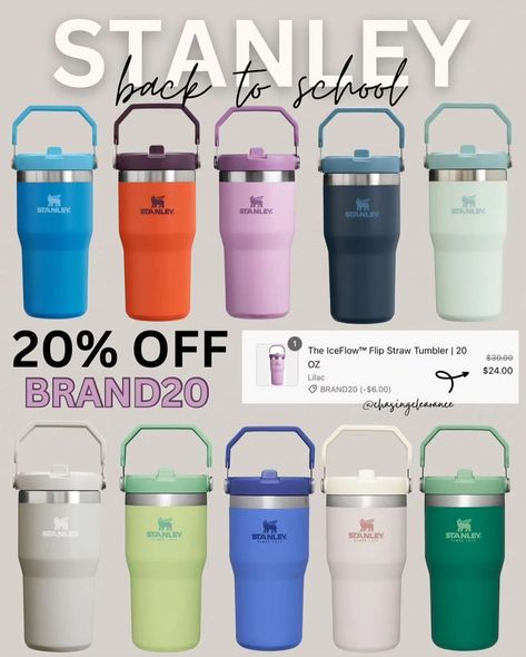 THESE ARE PERFECT FOR BACK TO SCHOOL! ✏️📚 the Stanley Iceflow Tumblers are now 20% off when you use code BRAND20 at checkout 🙌🏼 you guys know that Stanley almost never has any sort of discount so even 20% off is great! The code only works on these but on any size. ⁣🔗L I N K I N B I O http://www.dealswithcat.com/linkinbio 🛑Prices and promo codes can change or end at any time. Links are affiliated. Which means I may receive a small commission when you shop through my links. This is at no add... Small Stanley, Stanley Iceflow, 20 % Off, Be Perfect, Promo Codes, Back To School, Tumbler, Coding, Quick Saves