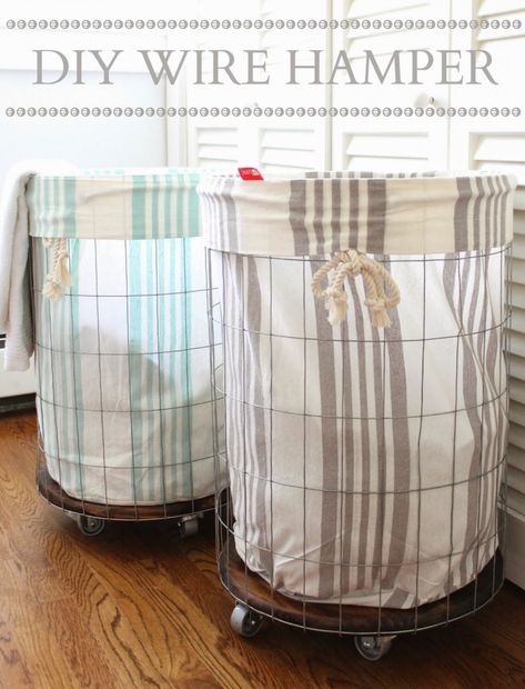 Diy Lavanderia, Hamper Diy, Laundry Basket On Wheels, Diy Laundry Basket, Summer Diy Projects, Dress Models, Laundry Baskets, Diy Laundry, Ideas Hogar