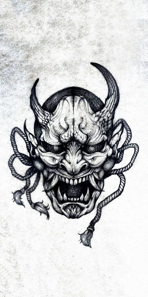 Pin by Ace Suzuki on Wallpaper | Samurai tattoo design, Oni mask tattoo, Creepy tattoos Aka Tattoo, Hannya Maske Tattoo, Hannya Maske, Samurai Mask Tattoo, Mascara Oni, Japanese Demon Tattoo, Tattoo Designs With Meaning, Japanese Mask Tattoo, Designs With Meaning