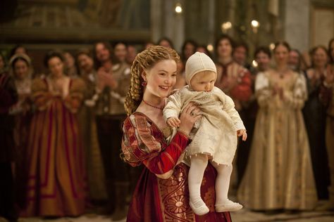 Lady Annaliese with her son Demetri whilst undercover in her sister's court for Areha and Morrigan. Lucretia Borgia, Period Books, 1400s Fashion, Daena Targaryen, The Borgia, Holliday Grainger, Lucrezia Borgia, The Borgias, Costume Drama