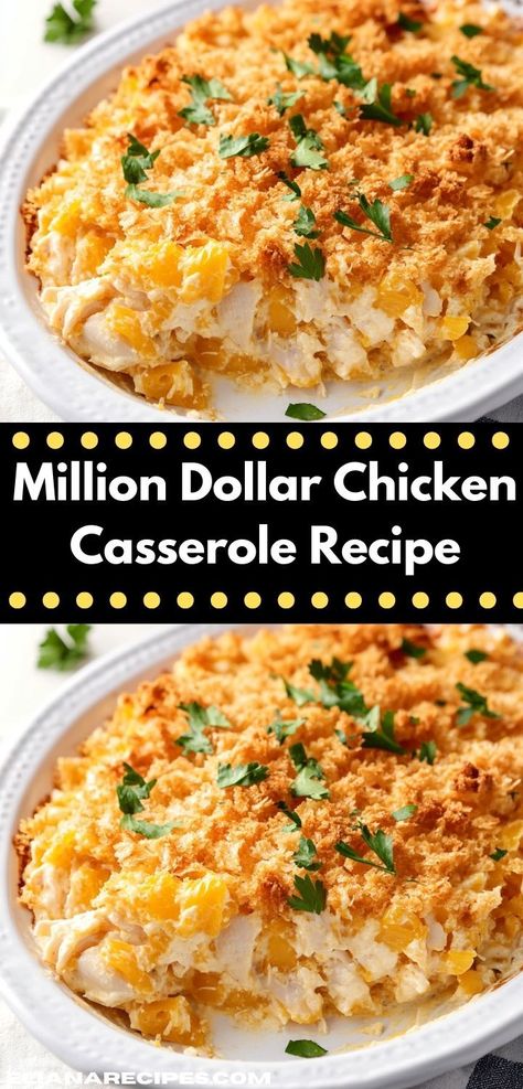 Looking for a delicious meal that the whole family will love? This Million Dollar Chicken Casserole Recipe combines rich flavors and creamy textures, making it one of the best casserole recipes for dinner. Million Dollar Chicken Casserole, Chicken Cream Cheese, Million Dollar Chicken, Delicious Family Dinners, Yummy Casserole Recipes, Chicken Casserole Recipe, Chicken Casserole Easy, Yummy Casseroles, Easy Casserole Recipes