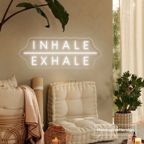 #NeonLightSigns #BrightIdeas #NeonSigns #BrightIdeas Yoga Salon Design, Healing Office Space, Healing Home Decor, Massage Room Lighting, Gym Aesthetic Light, Massage Studio Design, Massage Studio Ideas, Sosa Aesthetic, Spa Room Decor Ideas