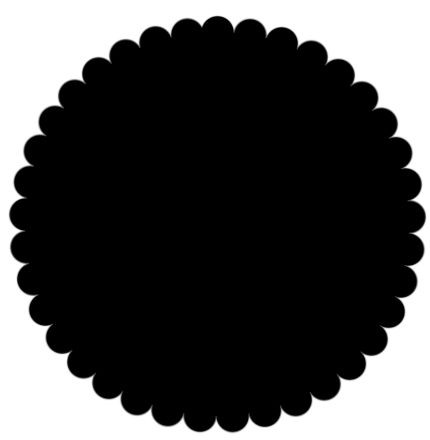 Tutorial: Creating scalloped circles Great To Be Eight, Chalkboard Markers, Chalkboard Stickers, Mask Shapes, Color Key, Scrapbook Digital, Circle Template, Ingredients List, Image Frame