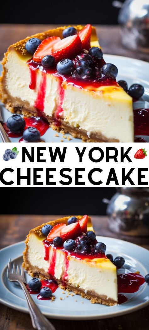 Ah, the sweet and creamy delight of New York cheesecake! This iconic dessert has been a favorite for generations, with its smooth and rich texture, a perfect balance of tang and sweetness, and oh-so-delicious graham cracker crust. Fall Cheesecake Recipes, Cheesecake Crust Recipe, New York Baked Cheesecake, Fall Cheesecake, Perfect Cheesecake Recipe, Graham Cracker Crust Recipe, Graham Cracker Recipes, Cheesecake Crust, Best Cheesecake