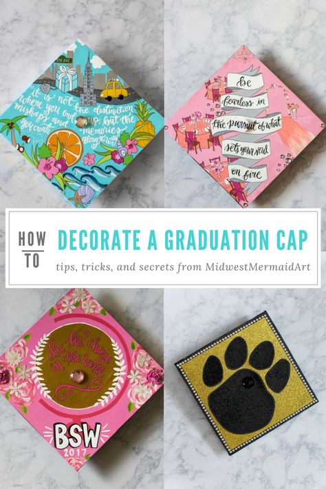 How To Graduation Cap, How To Decorate Your Graduation Cap, How To Decorate Graduation Cap Diy, Paint Graduation Cap, Diy Graduation Cap How To How To Make, How To Make A Graduation Cap, How To Decorate A Graduation Cap, How To Decorate Graduation Cap, Preschool Cap Decoration