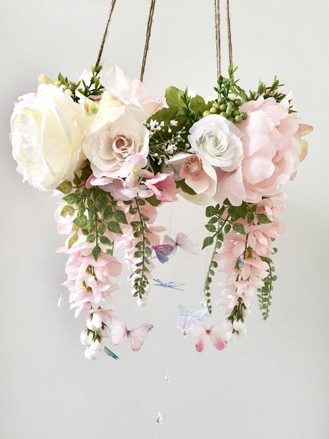 MeMyMemories Flower Mobile, Nursery Mobile, Baby Girl Mobile, Princess Mobile, Floral Mobile Flower Crib Mobile, Diy Floral Mobile, Flower Mobile Nursery, Flower Baby Mobile, Fairy Mobile, Floral Mobile, Pink Mobile, Diy Baby Mobile, Jungle Flowers