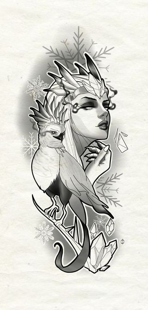 Tattooed Stories: Sketches of Personal Narratives Neo Traditional Art Sketches, Cruz Tattoo, Neo Traditional Art, Tattoo Art Design, Neo Tattoo, Girl Face Tattoo, Tattoo Outline Drawing, Japanese Dragon Tattoos, Scary Tattoos