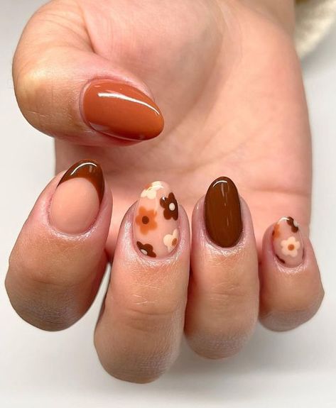 Fall Gel Nails, Cute Nails For Fall, Simple Gel Nails, Summery Nails, Her Nails, Thanksgiving Nails, Cute Gel Nails, Fall Nail Art, Cat Kuku