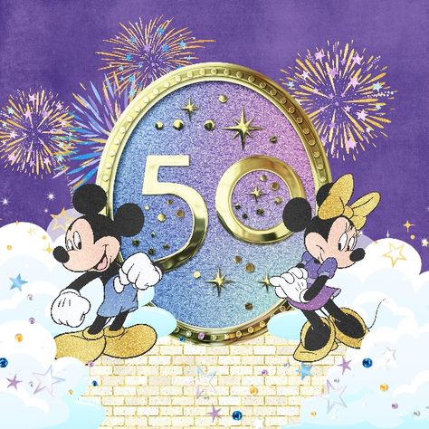 Walt Disney World 50th Anniversary – Sleepy Mama Scraps Happy 50th Birthday Disney, Disney 50th Party, Disney 50th Birthday, Birthday Wishes Boy, Disney Anniversary, Walt Disney World 50th Anniversary, Disney World 50th Anniversary, Disneyland Castle, Disney 50th Anniversary