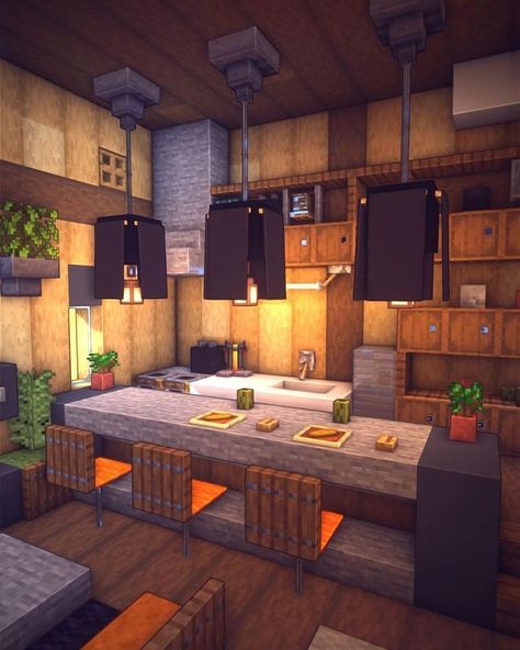 Minecraft Blueprint, Kitchen Minecraft, Mansion Minecraft, Minecraft Kitchens, Interior Minecraft, Modern Minecraft Houses, Case Minecraft, Minecraft Decoration, Capas Minecraft