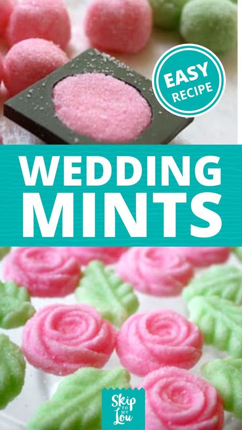 Party Mints Cream Cheese, Cream Cheese Wedding Mints Recipe, Mint Molds Cream Cheese, Shower Mints Recipe, Wedding Cream Cheese Mints, Cream Cheese Mints Recipe Wedding, Cream Cheese Mint Wreaths, Butter Mints Easy, Homemade Mints Cream Cheese