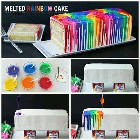 Yum!! Splatter Cake, Fluffy White Frosting, Showstopper Cakes, Melting White Chocolate, Painted Cakes, Vanilla Frosting, Drip Cakes, Rainbow Cake, Smash Cake