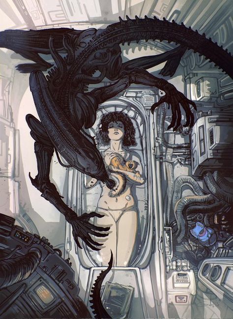 Alien Ripley, Predator Alien Art, Giger Art, Alien Isolation, Alien Artwork, Arte Alien, Aliens Movie, Alien Concept, Alien Vs Predator