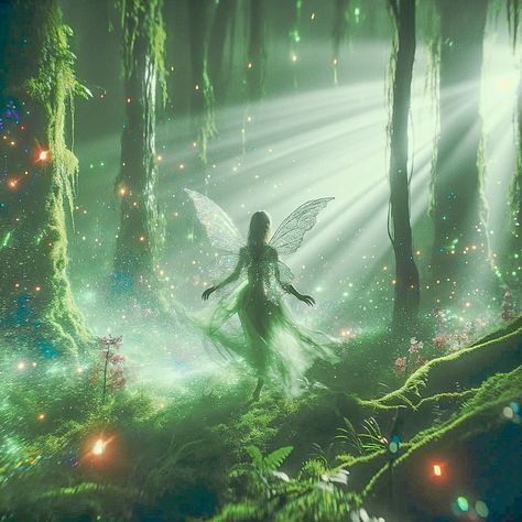 Star Fairy Aesthetic, Fairy Earth Aesthetic, Ethereal Forest Aesthetic, Air Fairy Aesthetic, Ethereal Fantasy Aesthetic, Whimsical Fantasy Aesthetic, Fairy Green Aesthetic, Eretheal Aesthetic, Night Fairy Aesthetic