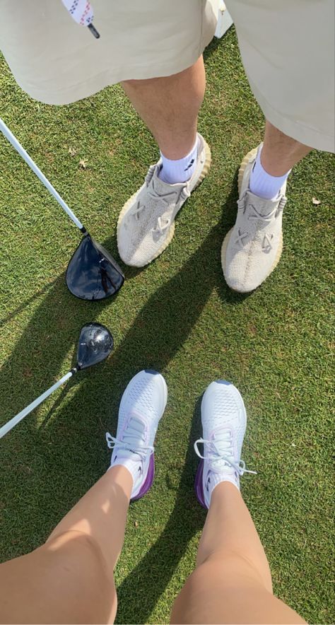 Golfing Couple Pictures, Couple Golfing Aesthetic, Golf With Boyfriend, Cute Golf Couples Pictures, Golf Girlfriend Aesthetic, Golf Couple Goals, Golf Instagram Story, Golf Couple Aesthetic, Golf Couple Pictures