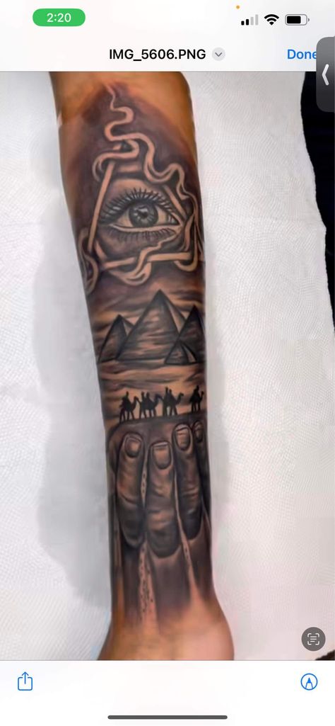 Red Tattoo Men Forearm, Spiritual Tattoos For Men Forearm, Full Calf Tattoo, Arm Tattoo Black Men, Forearm Men Tattoos, Trap Tattoos Men Forearm, Leg Tats For Men, Half Sleeve Tattoos For Men Lower Arm, Outer Arm Tattoo Men