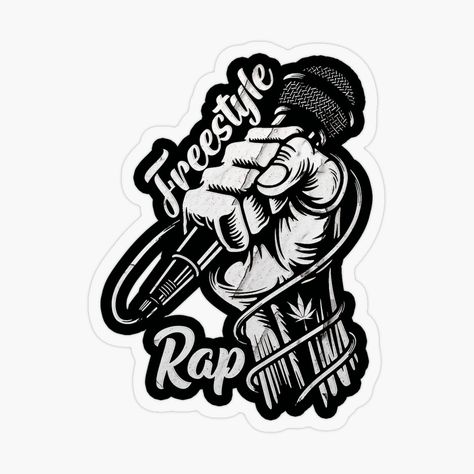 Hip Hop Stickers Rap, Hip Hop Desenho, Hip Hop Tattoo Ideas, Hip Hop Tattoos, Hip Hop Art Drawing, Rap Tattoo Ideas, Rap Art Hip Hop, Rap Stickers, Hiphop Tattoo