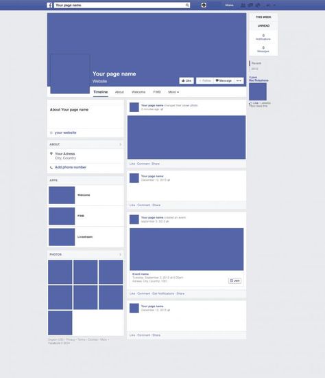 Facebook Page Template Facebook Page Mockup, Facebook Profile Template, Facebook Page Template, Facebook Mockup, Facebook Template, Facebook Website, Facebook Templates, Facebook Layout, Facebook Post Template