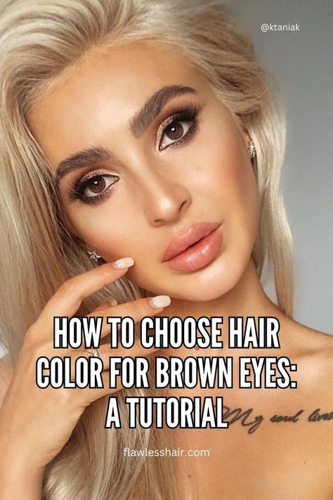 Learn how to select the perfect hair color for brown eyes with our comprehensive tutorial. Colors That Make Brown, Hair Color For Brown Eyes, Brown Eyes Pop, Perfect Hair Color, Skin Undertones, How To Make Brown, Cool Hair Color, Pop It, Brown Hair Colors