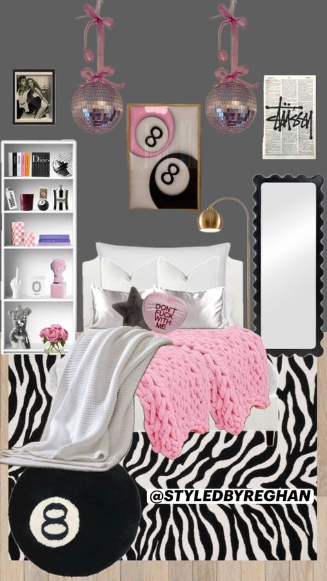 @styledbyreghan White Dorm Room, Luxury Dorm Room, Pretty Dorm Room, Black Room Decor, Classy Rooms, Girl Apartment Decor, Apartment Decorating Living, College Dorm Room Decor, College Apartment Decor