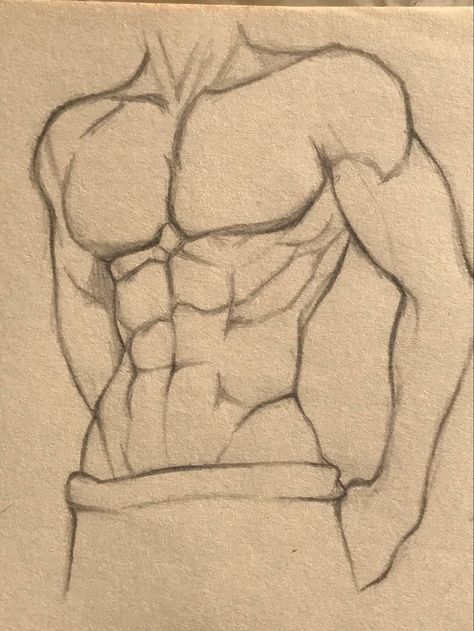 16677461114428822-pin-image Hand-drawn sketch of a muscular male torso showcasing detailed abs and chest muscles. | Sky Rye Design Muscular Body Sketch, Character Body Base Male, Male Anatomy Reference Drawing Tutorials, Men Sketch Drawings, Muscular Anatomy Drawing, Drawing Muscles Men, Muscular Guy Drawing, Sketch Body Male, Men Body Reference Drawing