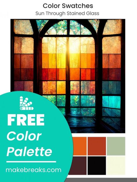 Stained Glass - Free Jewel Tone Color Swatches for Procreate - Make Breaks Glass Color Palette, Make A Color Palette, Procreate Brushes Free, Jewel Tone Colors, Hex Codes, Fantasy Theme, Color Swatch, Glass Color, Digital Artists