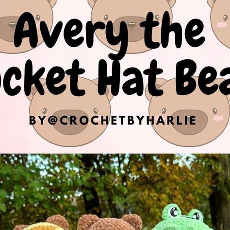 crochetbyharlie on Instagram: "Surprise! Here is the Avery the Bucket Hat Bear Pattern! I can’t wait to see everyone’s creations! 😊 Pattern by: me! . #crochet #crochetaddict #crochetlove #crochetersofinstagram #crocheter #crocheters #crochetersofig #yarn #plushie #plushies #plushiesofinstagram #plushiecommunity #plushielife #plushiefriends #amigurumi #amigurumis #amigurumilove #crochetbear #averythebuckethatbear #freepattern #freepatterns #bearpattern" Instagram Pattern, Easy Crochet Animals, Plushie Patterns, Crochet Animals Free Patterns, Free Amigurumi Patterns, Fun Crochet Projects, Crochet Lovers, Crochet Bear, Diy Crochet Projects