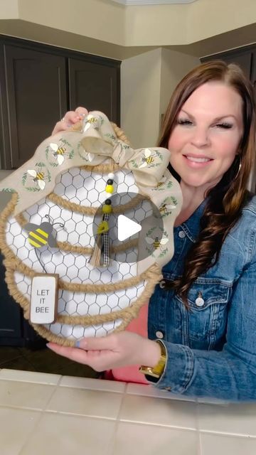 DollarTree.Goodies5&More on Instagram: "🐝 DollarTree DIY 🐝  Credits: @shopaholic_mc22  Here is a DIY using a beehive wreath frame from the @dollartree  For today’s DIY you will need:  ☑️Dollar Tree Beehive Wreath Frame  ☑️Thick Twine from the Dollar Tree  ☑️One cable tie ☑️Fabric  ☑️Pellon Interfacing (to add structure to the fabric)  ☑️An iron (to adhere the Pellon to your fabric) ☑️Ribbon ☑️Bee-themed tassel and/or embellishments of your choice ☑️hot glue gun  Let me know what you think of today’s DIY. 🤍 And, be sure to tag me if you make one of your own. I’d love to see it!   Follow @shopaholic_mc22 for more DIY ideas, product recommendations, and fashion inspo.   Thank you so much for being here. It means a lot!  🫶🏼🫶🏼🫶🏼  #DIY #EasyDIY #DIYWreath #DollarTreeDIY #DollarTreeFinds Beehive Diy How To Make, How To Make Bee Hives Diy Projects, Honey Bee Wreath Diy, Honey Bee Wreath, Dollar Tree Bee Wreath Form Ideas, Diy Bumble Bee Crafts, Beehive Wreath Dollar Tree, Bee Hive Wreath Diy Dollar Tree, Dollar Tree Bee Hive Wreath Form