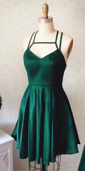 Short Prom Dresses, Event Gowns, Green Homecoming Dresses, Short Satin Dress, Homecoming Dress Short, Short Homecoming Dresses, Green Prom, Cheap Homecoming Dresses, Dress Backless