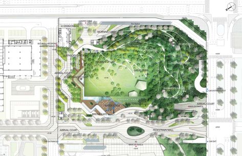 Ground Floor Plan Site Plans, Croquis, Masterplan Architecture, Landscape Architecture Plan, Plan Architecture, Plan Sketch, Easy Landscaping, Architecture Model Making, Landscape Concept