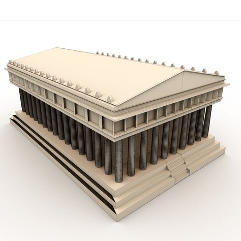 The Parthenon 3d model Parthenon Architecture, Greek Parthenon, Architecture Concept Diagram, Concept Diagram, Concept Architecture, Architecture