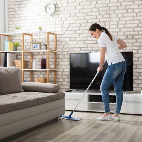 20 Best House Cleaning Tips for People with Allergies | Family Handyman | The Family Handyman Homemade Laminate Floor Cleaner, Prefinished Hardwood Floors, Joshua Becker, Living Room Cleaning, Prefinished Hardwood, Becoming Minimalist, Clean Hardwood Floors, Cleaning Wood Floors, House Clearance