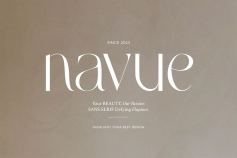 The Navue font is a font designed with an elegant and feminine style, making it suitable for enhancing the quality of your product branding. This font is well-suited for various purposes, including displays, printing, branding, and many others. Try before you buy Navue font for iOS, Android, macOS, or Windows for free, or you can […] Get your free download of the Navue Font now at FreeFontDL - <a rel="nofollow" hr... Elegant Fonts Free, Girly Fonts, Modern Fonts Free, Boho Fonts, Feminine Fonts, Free Commercial Fonts, Product Branding, Business Fonts, Minimalist Font