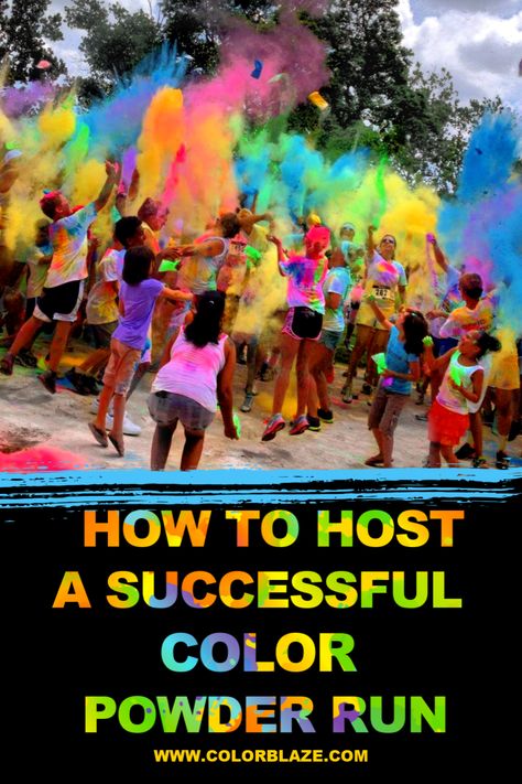 Color Run Birthday Party, Colour Run Ideas, Color Wars Games, Summer Fundraising Ideas, Color Run Ideas, Creative Fundraising Ideas, 5k Color Run, Run Tips, Events For Kids