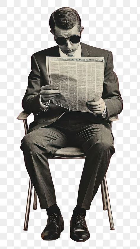 Newspaper Clipart, Newspaper Png, Business Collage, Man Reading Newspaper, Black And White Newspaper, Newspaper Reading, Newspaper Vintage, Media Png, White Newspaper