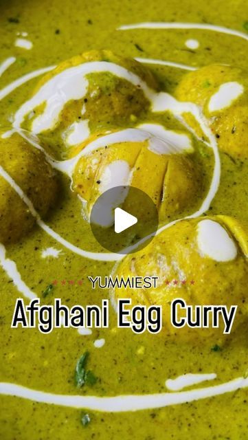 Puja Korupu | Food | Travel Blogger on Instagram: "✨Afghani Egg Curry✨

Ingredients :
👉🏻Oil - 2 tablespoons 
👉🏻Onion sliced - 1 big 
👉🏻Ginger - 2 inches
👉🏻Garlic - 8-9 cloves 
👉🏻Cashews - 8-10
👉🏻Green chilies - 8-10
👉🏻Salt as per taste 
👉🏻Water 
✨Let it cook and cool down completely 
✨Add coriander leaves and blend everything together 
👉🏻Slice 4 boiled eggs 
👉🏻Add red chilli powder, salt and turmeric
✨Roast them in oil for a few seconds and keep them aside 
👉🏻Oil
👉🏻Cinnamon stick - 1
👉🏻Cardamom - 2
👉🏻Cloves - 3
👉🏻Add the blended gravy 
👉🏻Add curd 
👉🏻Black pepper powder
👉🏻Roasted Cumin powder
👉🏻Garam masala 
👉🏻Turmeric 
👉🏻Salt
✨Cover and cook for 5 minutes
👉🏻Add Kasuri methi & cream
👉🏻Add water
✨Cover and cook 
👉🏻Add eggs and finally garnish w Green Masala Egg Curry, Easy Big Green Egg Recipes, Easy Egg Curry Recipe, Boiled Eggs Recipes Indian, Egg Indian Recipes, Egg Recipes For Dinner Indian, Sweet Egg Recipes, Egg Gravy Recipe Indian, Egg Curry Recipe Indian