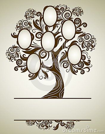 Vector Family Tree Design With Frames Royalty Free Stock Image - Image: 16066316 Family Tree Background, Family Tree Design, Family Tree Clipart, Family Tree Picture Frames, Family Tree With Pictures, Illustration Family, Family Tree Designs, Text Illustration, Family Tree Art