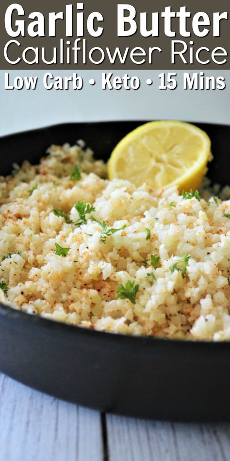 Garlic Butter Cauliflower Rice, The Best Cauliflower Rice, Cali Flower Rice Recipes, Low Carb Riced Cauliflower Recipes, Minced Cauliflower Recipes, Rices Cauliflower Recipes Keto, Recipe With Riced Cauliflower, Garlic Parmesan Cauliflower Rice, How To Make Califlour Rice Taste Good