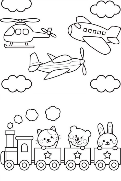 Coloring Pages For Infants, Transportation Coloring Pages Preschool, Transport Drawing For Kids, Fun Coloring Pages For Adults, Transportation Drawing, Boy Coloring Pages, Transport Activities, Transportation Coloring Pages, Kindergarten Coloring Sheets