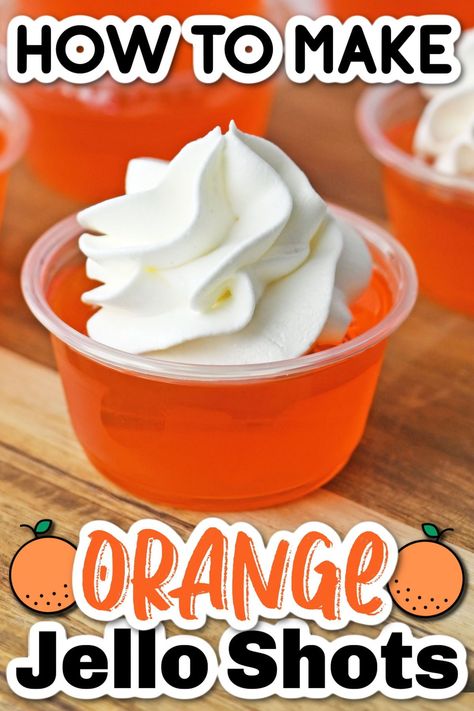 These boozy orange Jello shots are a classic 2-ingredient treat that’s incredibly easy to make. Packed with plenty of fruity orange flavor, these fun jello shots are perfect for your next party! Jello Shots With Orange Jello, Orange Jello Shots Vodka, Thanks Giving Jello Shots, Orange Jello Shots Halloween, Thanksgiving Jello Shots Vodka, Friendsgiving Jello Shots, Holiday Jello Shots Thanksgiving, Pumpkin Jello Shots, Color Party Orange Food Ideas