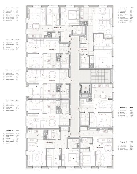 Residential complex in Lviv, UA on Behance Residential Plan Architecture, Residential Architecture Apartment Floor Plans, Residential Complex Plan, Apartment Complex Layout, Residential Building Floor Plan, Apartment Plans Architecture, Apartment Complex Floor Plan, Residential Apartment Architecture, Apartment Building Floor Plans