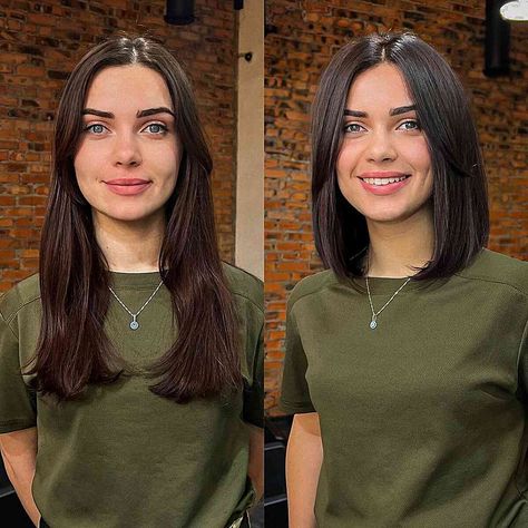 Lob Haircut Straight, Shoulder Haircut, Sleek Short Hair, Fine Straight Hair, Straight Hair Cuts, Long To Short Hair, Lob Hairstyle, Lob Haircut, Bob Hairstyles For Fine Hair