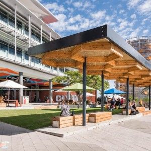 Office Profile: PLACE Laboratory « Landscape Architecture Platform | Landezine Entry Courtyard, Curtin University, Laboratory Design, Landscape Structure, Courtyard Design, Canopy Design, Chinese Landscape, Brutalist Architecture, Shade Structure