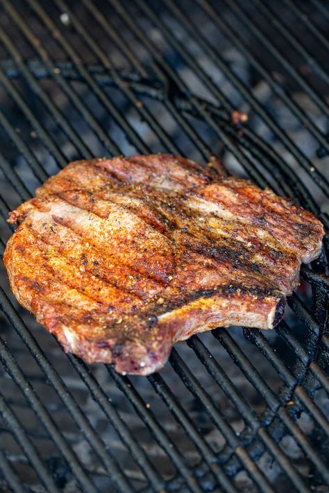 How Long To Grill Pork Chops, Grilled Thick Pork Chops Bone In, Bone In Pork Chops On The Grill, Grilled Bone In Pork Chops, Grilled Pork Chops Bone In, Pork Chop Grilled, Grilling Thick Pork Chops, Center Cut Pork Chop Recipes, Butterflied Pork Chops