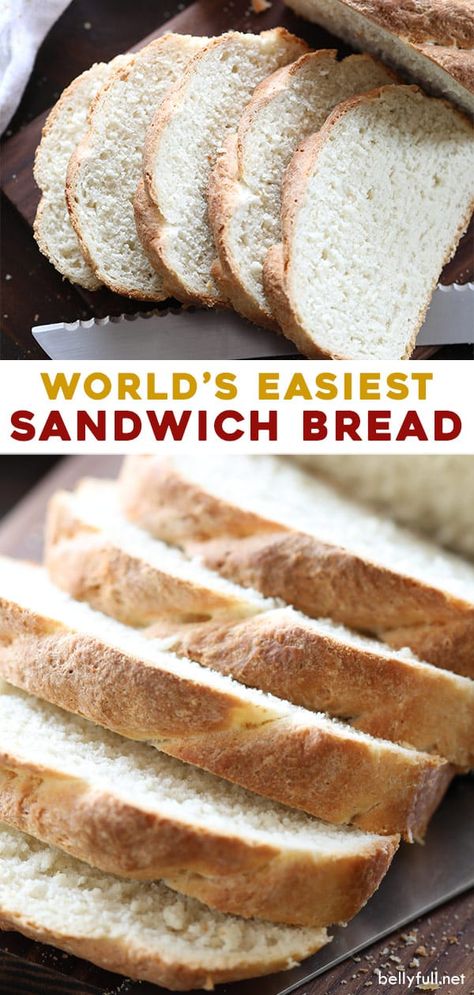 Easy Diy Sandwich Bread, Easy Yeast Sandwich Bread, Easy Bread Recipes Kitchenaid, The Quick Journey Sandwich Bread, Table Bread Recipe, No Rise Sandwich Bread, Home Made Loaf Of Bread, Sandwich Bread Recipe Active Dry Yeast, Sandwich Bread Recipe No Sugar