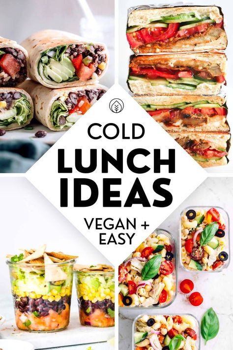 Cold Vegan Lunch, Vegan Lunch Ideas For School, Different Lunch Ideas, Lunch Ideas Vegan, Lunch Ideas Recipes, Vegan Lunch Ideas, Cold Lunch Ideas, Lunch Ideas For School, Cold Lunch